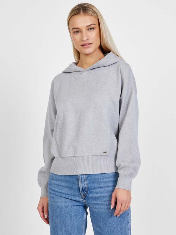 Pepe Jeans Svetlošedá dámska mikina Pepe Jeans Amy