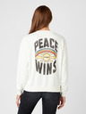 Wrangler Biela dámska mikina Wrangler Retro Sweat s potlačou
