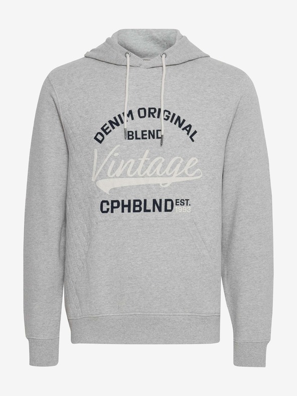 Blend Svetlo šedá mikina s kapucňou Blend