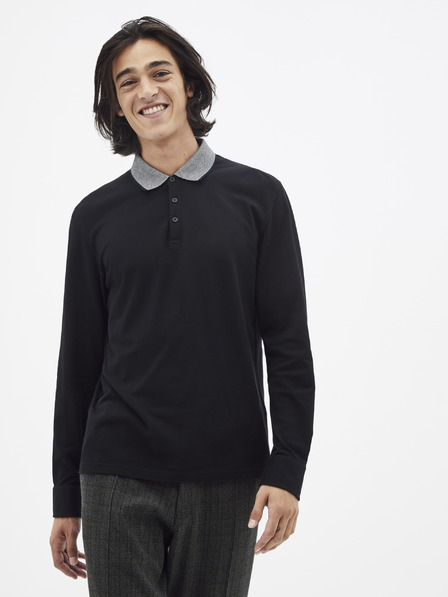 Celio Čierne polo tričko Celio Sessicoml