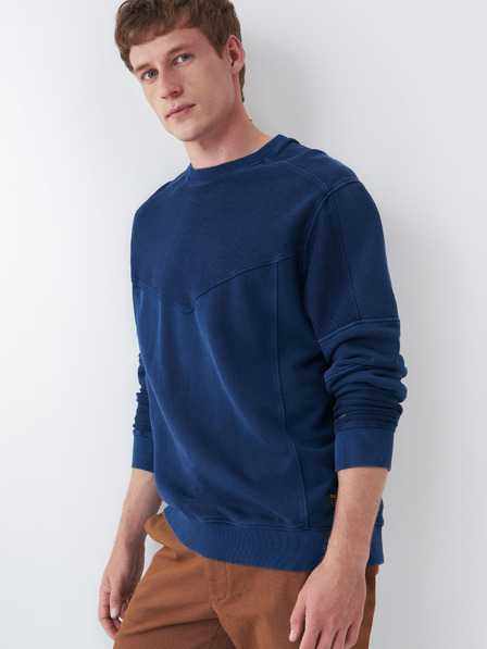 Salsa Jeans Tmavomodrá pánska mikina Salsa Jeans