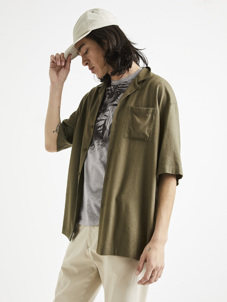 Celio Khaki pánska košeľa Celio Tallinn