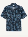 Celio Modro-čierne pánske vzorované tričko Celio Tallinnpal