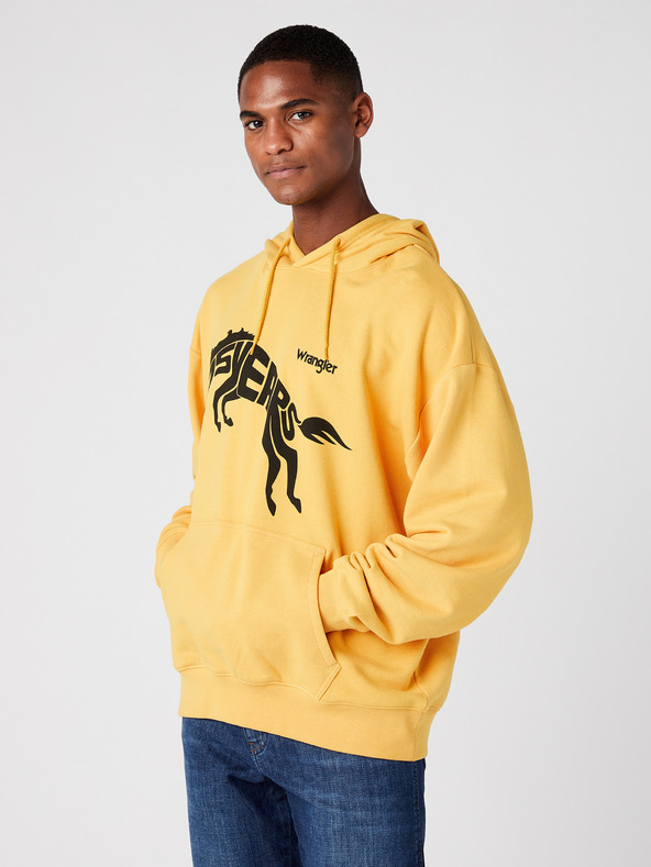 Wrangler Žltá unisex vzorovaná mikina Wrangler