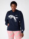 Wrangler Čierna unisex vzorovaná mikina s kapucňou Wrangler