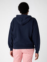 Wrangler Čierna unisex vzorovaná mikina s kapucňou Wrangler