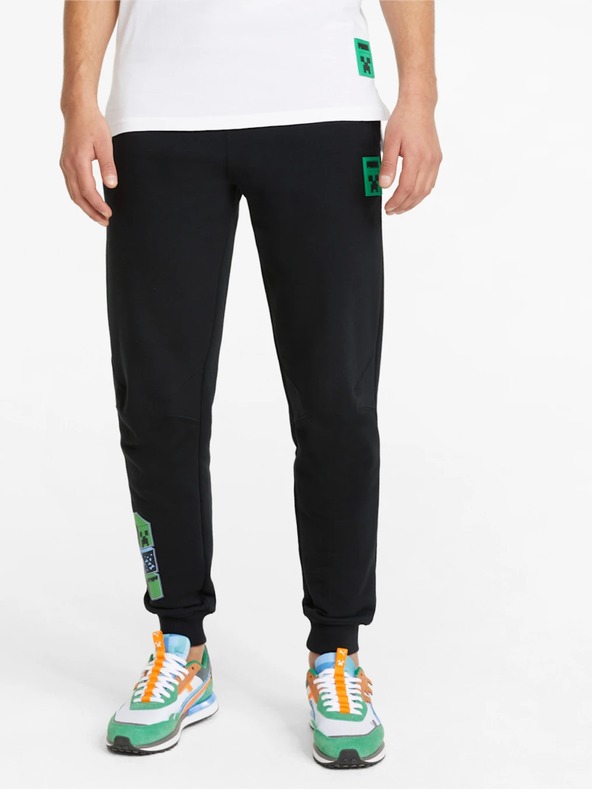 Puma Čierne pánske tepláky Puma x MINECRAFT