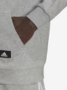 adidas Performance Svetlošedá žíhaná mikina adidas Performance