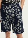 Scotch & Soda Tmavomodré pánske vzorované šortky Scotch & Soda