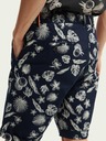 Scotch & Soda Tmavomodré pánske vzorované šortky Scotch & Soda