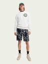 Scotch & Soda Tmavomodré pánske vzorované šortky Scotch & Soda