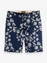Scotch & Soda Tmavomodré pánske vzorované šortky Scotch & Soda