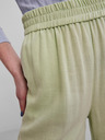 Pieces Svetlozelené culottes Pieces Vinsty