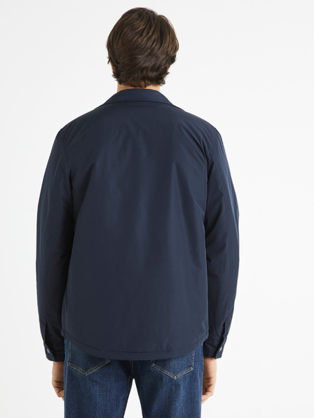 Celio Tmavomodrá pánska bunda Celio Bushirtnyl s vreckami