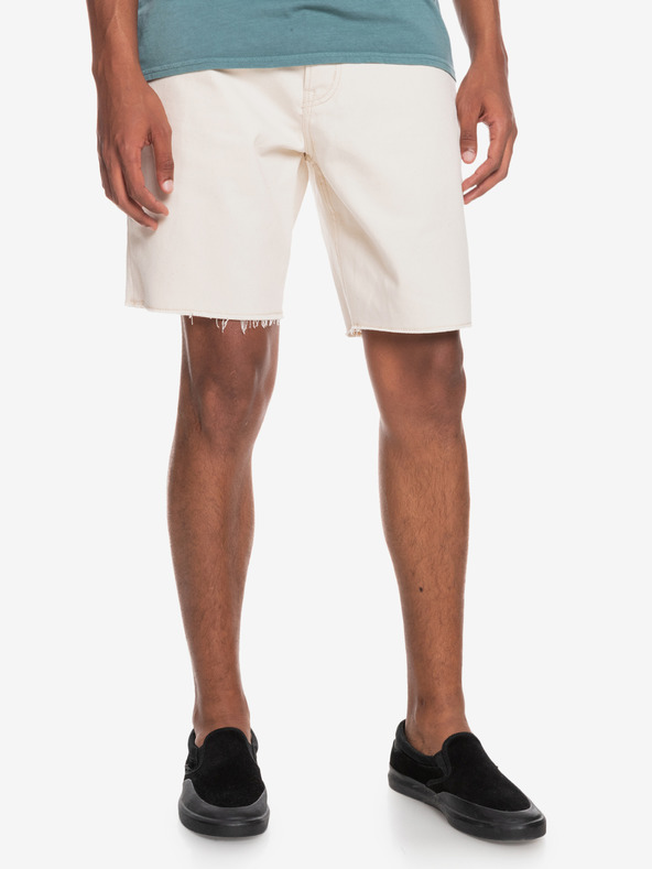 Quiksilver Krémové pánske džínsové šortky Quiksilver