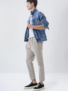Salsa Jeans Béžové pánske chino nohavice Salsa Jeans Tapered