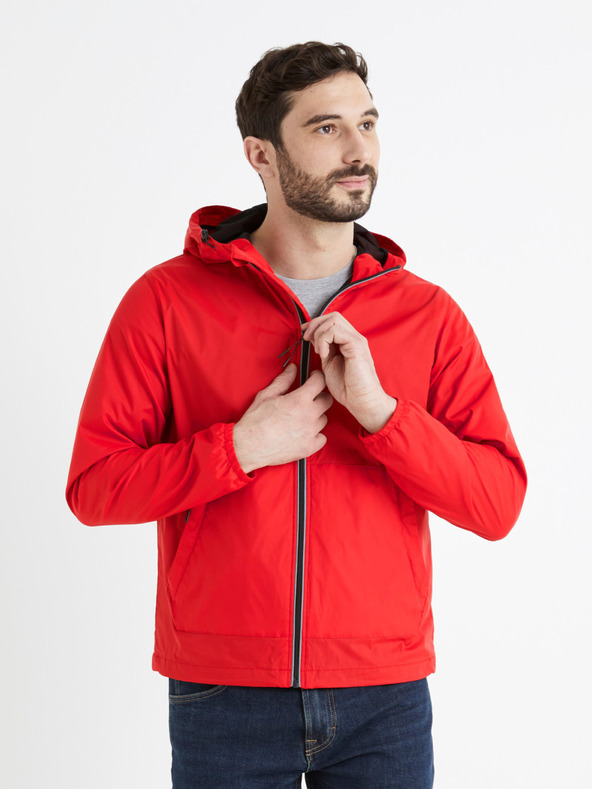 Celio Červená pánska bunda Celio Buwindy