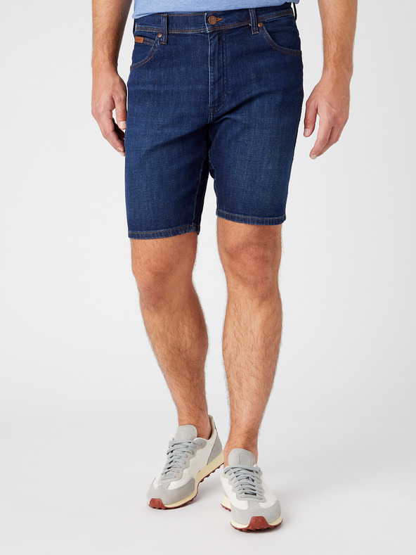 Wrangler Tmavomodré pánske džínsové šortky Wrangler
