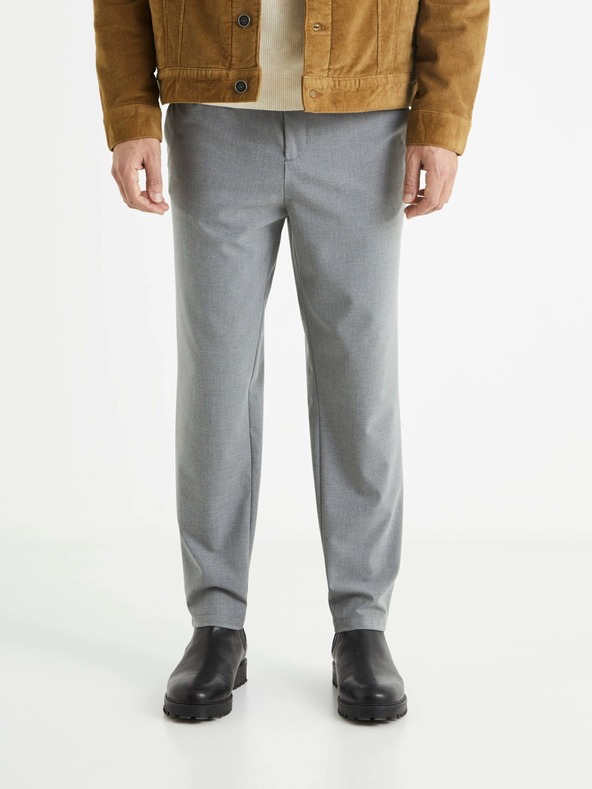 Celio Šedé pánske nohavice Celio 24H Bocal