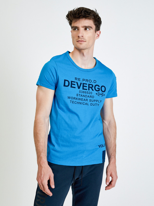 Devergo Modré pánske tričko Devergo