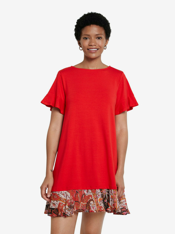 Desigual Červené minišaty Desigual Vest Kali