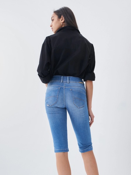 Salsa Jeans Modré dámske džínsy Salsa Jeans Secret Shorts