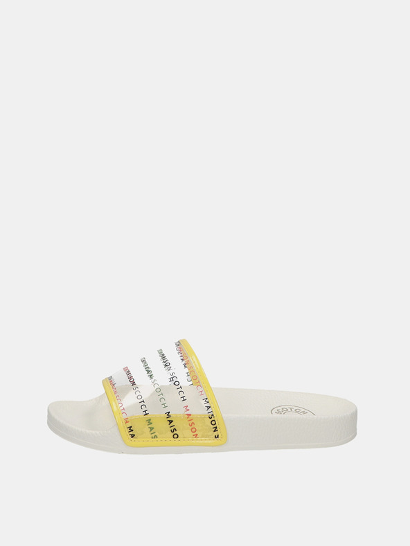 Scotch & Soda Žlto-biele dámske priesvitné papuče Scotch & Soda Alie Yellow