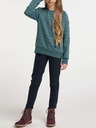 Ragwear Petrol dievčenská vzorovaná mikina Ragwear Darinka Chevron