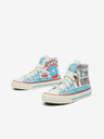 Converse Modro-biele detské členkové tenisky so vzorom Converse Sweet Scoops