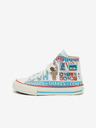 Converse Modro-biele detské členkové tenisky so vzorom Converse Sweet Scoops