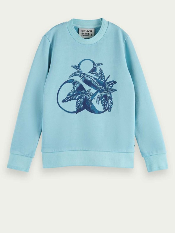 Scotch & Soda Svetlomodrá chlapčenská mikina Scotch & Soda