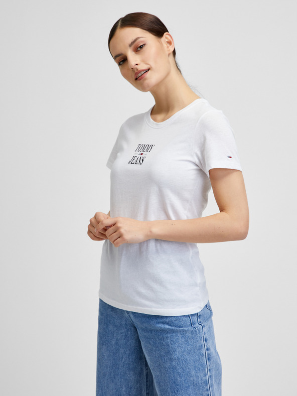 Tommy Jeans Biele dámske tričko Tommy Jeans