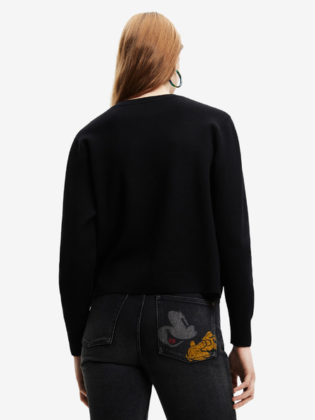 Desigual Mickey Patch Denim Sveter