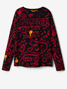 Desigual Desigual Carlota Čierne dievčenské tričko so vzorom