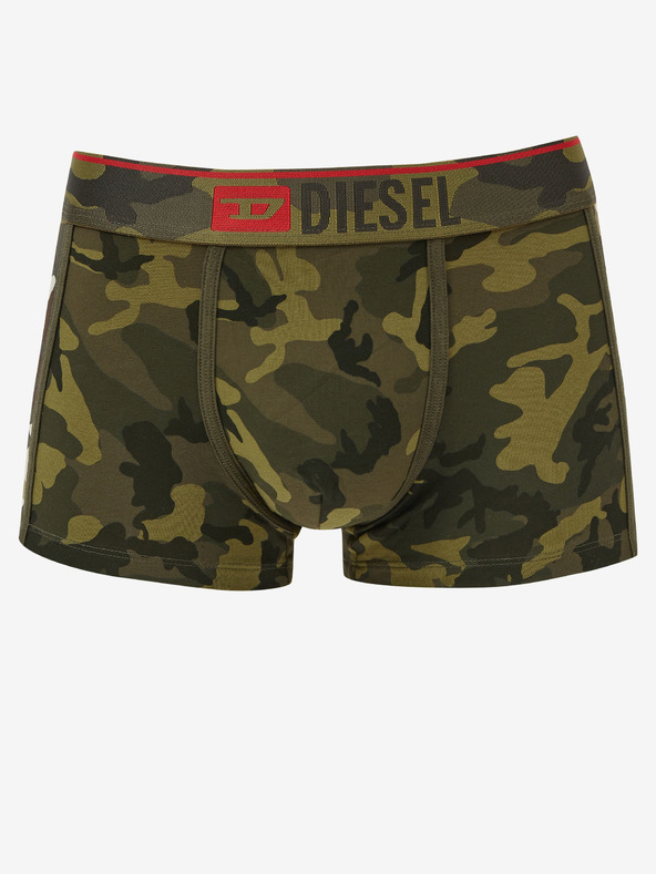 Diesel Zelené pánske maskáčové boxerky Diesel Damien