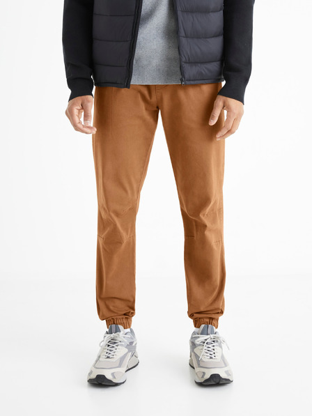 Celio Hnedé pánske nohavice Celio