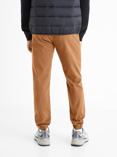 Celio Hnedé pánske nohavice Celio