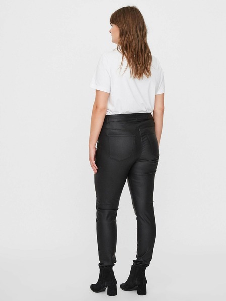 Vero Moda Curve Čierne kožené nohavice VERO MODA CURVE Seven
