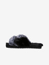 Skechers Šedo-čierne dámske papuče Skechers