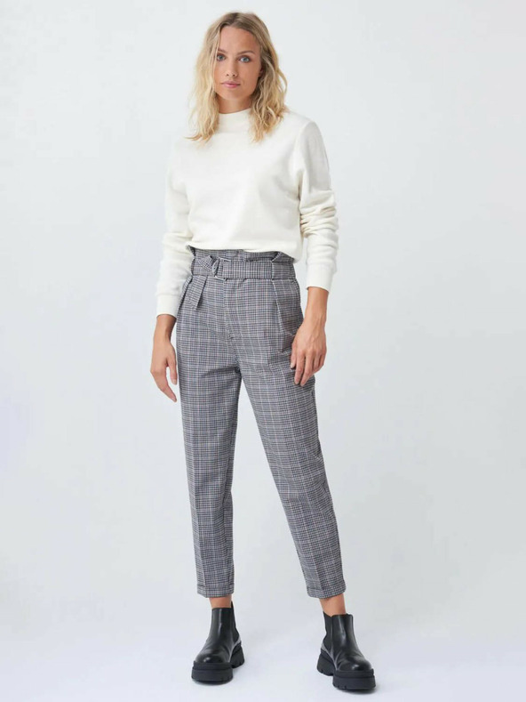 Salsa Jeans Salsa Jeans Šedé kockované orezané nohavice
