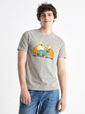 Celio Šedé pánske tričko Celio The Simpsons