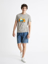 Celio Šedé pánske tričko Celio The Simpsons