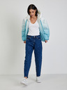 Tom Tailor Denim Bielo-modrá dámska zimná prešívaná bunda Tom Tailor Denim