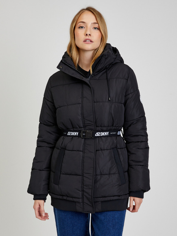 DKNY Čierna dámska prešívaná bunda DKNY