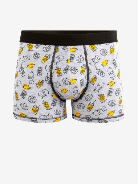 Celio Svetlosivé pánske vzorované šortky Celio The Simpsons