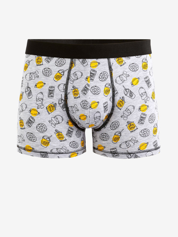Celio Svetlosivé pánske vzorované šortky Celio The Simpsons