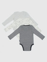 GAP Baby body s dlhým rukávom, 3 ks GAP