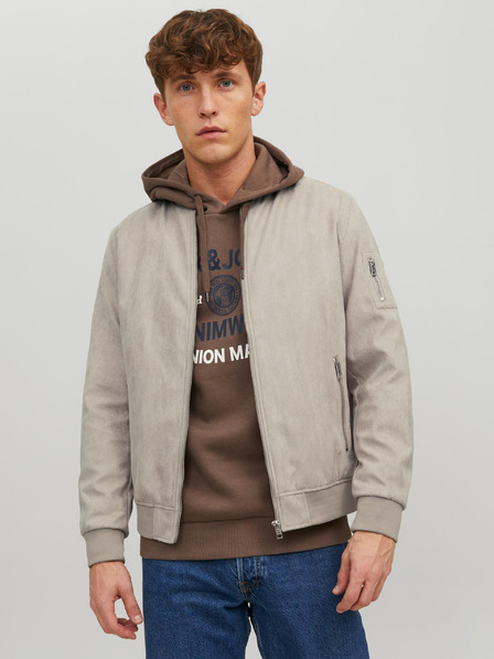 Jack & Jones Jack & Jones Rocky pánska béžová semišová bombera