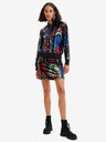 Desigual Červeno-čierny dámsky bomber s flitrami Desigual Sequin