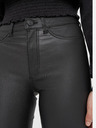 Noisy May Čierne kožené nohavice skinny fit Noisy May Callie